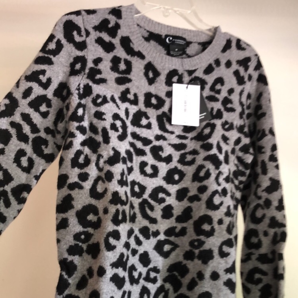 Cashmere leopard sweater *never worn* NWT